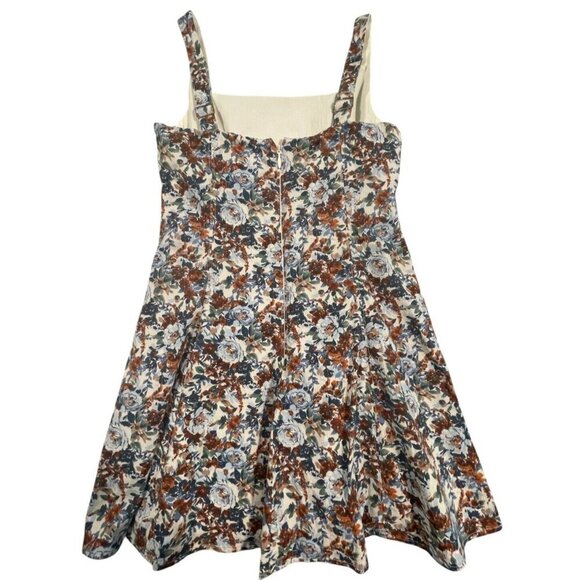 Abercrombie & Fitch Floral Lined A-Line Mini Dress MP Adjustable Straps - Picture 4 of 8